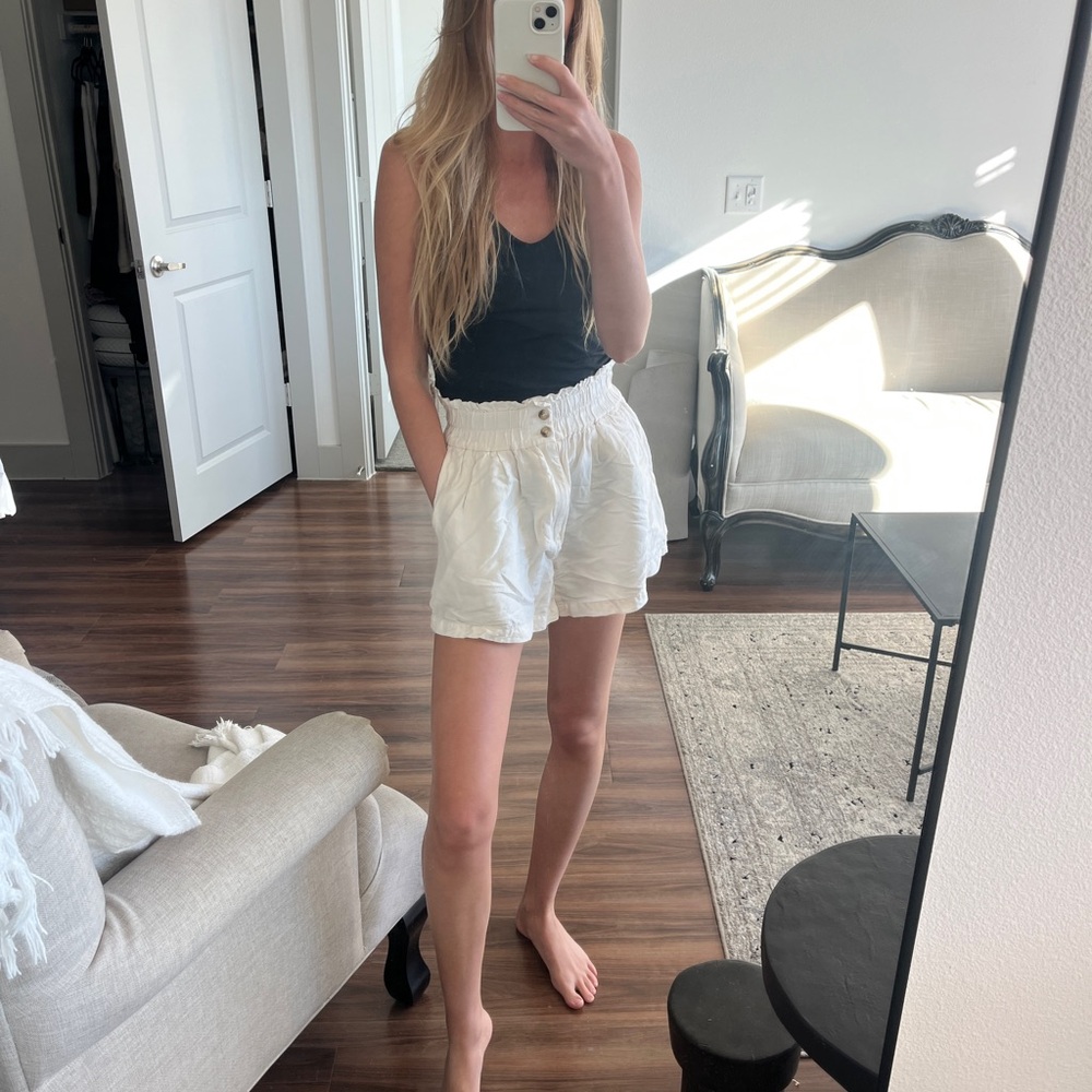 XXS Madewell high waisted shorts linen